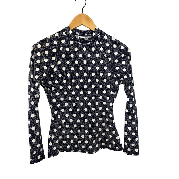 Boden Other - Boden Navy & White Long Sleeve Polk a Dot Swim Top | Size 8